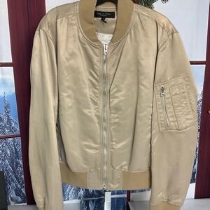 rag & bone Tan Bomber Jacket #1219